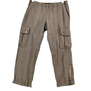 BCBGMAXAZRIA Cargo Pull-on Jogger Pant Womens Small Olive Green Lightwei…